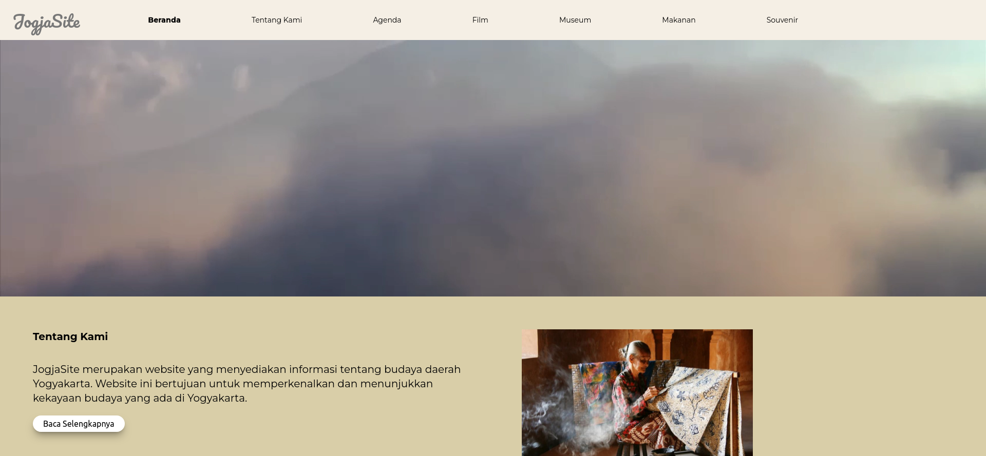 Tampilan Web Jogjasite